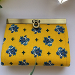 レトロ×花柄　ミニ財布    直線口金