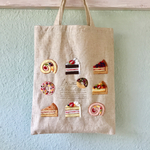 スイーツいっぱい♡羊毛刺繍トート