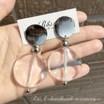シルバー×クリア 大ぶり✨ピアス/イヤリング