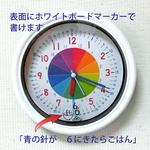 時刻が読みやすい掛け時計　表面に書けます！