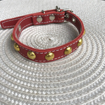 本革 スタッズ 首輪