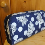 ハンドメイド＊通帳も入る大容量お財布＊長財布＊ラウンドファスナー＊ジョリーフルール＊水玉シルバー