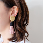 お試しfair開催中！！【noel.27c】フランス製タッセル×USA vintageイヤリング/ピアス