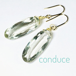 Green amethyst.グリーンアメジストピアス