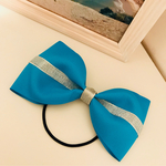 キラキラアクアブルーのビッグチアリボン♡