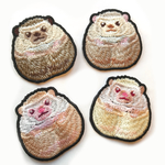 ハリネズミの刺繍ワッペン