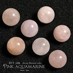 【美しい桜色✧】ピンクアクアマリン・AA＋ランク✧【美結晶✧ 不純物なし!!】約６ｍｍ珠【３石】セット【ブラジル産✧】
