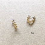 小さなボールビーズでフープピアス♪