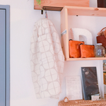 北欧柄白エプロン（ワンタッチ）