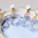 【オーダー品】ブルーフラワーリングのイヤリング・ピアス