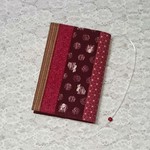 ラスト一点《文庫サイズ》ボルドーうさぎ  ブックカバー♪ハンドメイド