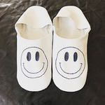 ニコちゃんバブーシュ(White x navy)