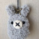 ふわふわグレーうさぎさんキーケース🐰