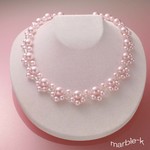 桜色のパールネックレス