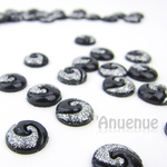 スパイラル ラウンドカボション12mm 【SILVER】 10個