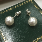 シルバー925 スワロフスキーパールピアス  真珠 パールピアス 冠婚葬祭