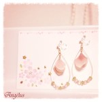 【しずくワイヤー】ピアス/イヤリング　サクラ