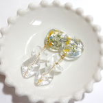 お花畑のクリアビーズピアス/イヤリング