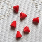 umbrella～レッド～　チェコビーズ　7X7mm 6個