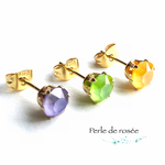 新色♡スワロフスキーひと粒クラウンピアス   ☆サージカルステンレス☆