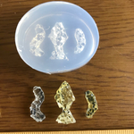 猫しっぽ＆お魚クラスター（鉱石モールド）鉱石レジン用シリコンモールド型
