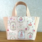 マカロン柄のミニトートバッグ