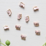ピアスやイヤリングに！【10個】小さな蝶 ピンク