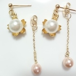 2way【さくら咲く】パールピアス🌸