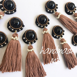 再販♡大きめ♡ビーズ刺繍のデザインタッセルピアス・イヤリング