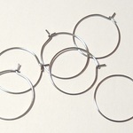 サージカルステンレス製ピアスパーツ　フープタイプ　２０ｍｍ　５ペア