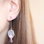 cherryblossom　Swarovski♡　ゆれるピアス/樹脂ノンホールピアス（イヤリング）
