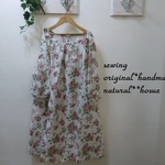 natural*(LL)アンティーク薔薇柄ギャザーチュニック