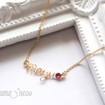 birthstone＊nameネックレス  
