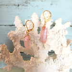 Rockcrystal  pierce 天然石 氷柱ピアス ロッククリスタル 