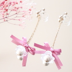 a lily bell..♡　ゆれるピアス/樹脂ノンホールピアス（イヤリング）pink