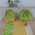 【ランチセット】【弁当袋】smileレモンちゃん柄＊３点セット