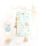 PAJOUR(パジュール) 清涼トライアングル 柄 手帳 型 スマホケース iphoneX/Xperia/plus/iphone8/xz/SC-04/AQUOS/Android/galaxy/全機種