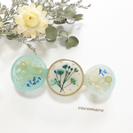Spring  breeze blueバレッタ(8cm)
