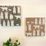 しろくまさんのファブリックパネル 20cm×20cm 2枚セット
