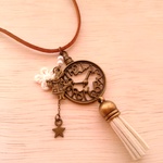 【SALE】時計うさぎのタッセルネックレス
