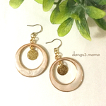 300円☆リングメタルチャーム(ホワイト)のピアス/イヤリング