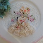 ～ローズ＊シャモア*アンティーク・レース＊ミニスウィーツドール*オビツ11*ドレスset～A2