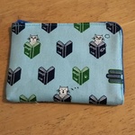 カード入れ【送料無料】BOOK猫 水色×紺緑