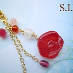 【送料無料】和三盆ゼリー・椿のストラップ(S_1090)