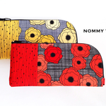 【受注制作】L字ファスナー長財布     Multi Poppies Red ＊252＊