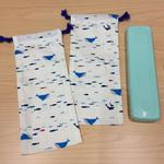 現品限りです❗️w12×28cm 箸袋はし箱袋はし袋 ピアニカ 白クジラ魚柄