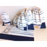 マリンテイストのランチョンマット&巾着袋6点セット