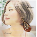 No.B139 おおぶり 大人 ✧︎琥珀の雫  ピアス / イヤリング