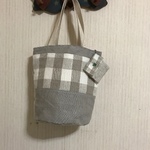 夏用リネンのバック(ミニポーチつき)
