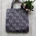 カペル46L　パープル　リバティ　ポケット付A4トート